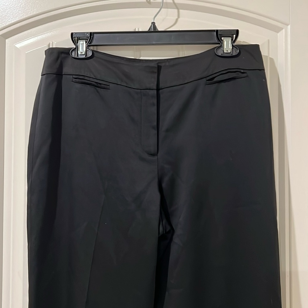 Ann Taylor MARGO FIT Wide Straight Leg Pants Black Fully Lined, Size 8 - Picture 2 of 9